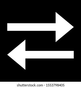 Left Right Direction icon isolated on background