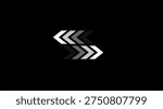 Left and right icon. backward and forward arrow icons. Flat design directional arrow symbols.