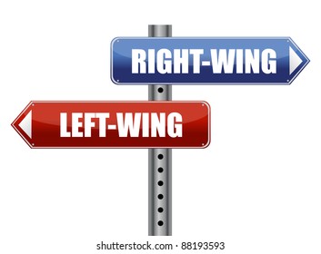 Left And Right Wing Sign Illustration Design