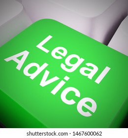 Legal Advice Concept Means Getting Defence From A Lawyer Or Counsel. Consultation And Guidance From An Expert - 3d Illustration