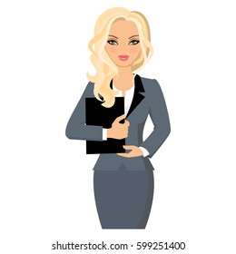 Legal Blonde. Business Woman. Illustration.