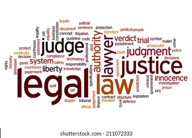 Legal Concept Word Cloud Background