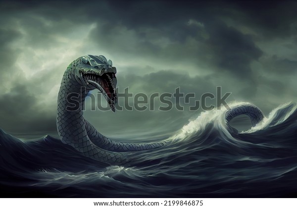 Legendary sea\
creature and monster also known as the world serpent or the midgard\
serpent. The sea serpent lives in the deep and wild ocean according\
to myths from norse\
mythology