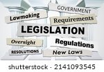 Legislation New Laws Government Action Regulation Headlines News 3d Illustration