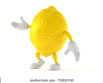 Lemon Character Isolated On White Background. 3d Illustration