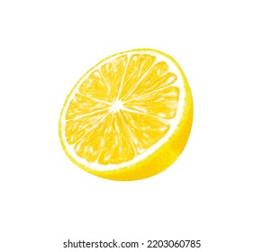 Lemon, Isolated On White Background,    3d Illustration, 3d Rendering, Realism, Photo Realistic