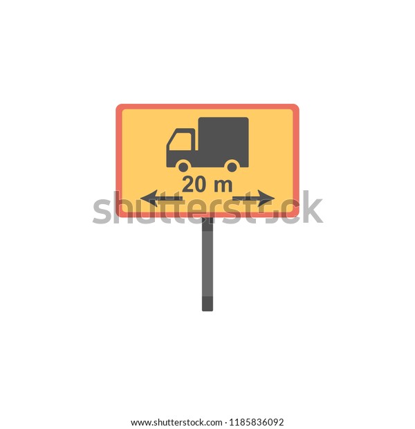 Length limit colored icon. Element of road\
signs and junctions icon for mobile concept and web apps. Colored\
Length limit can be used for web and\
mobile