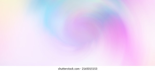 Lens Flare Effect Rainbow Retro Vortex Or Whirl Effect In Vivid Colors, Spiral Circle Wave With Abstract Swirl, Party Chaotic In Soft Baby Pink Yellow Green And Blue, Kids Fashion Design	