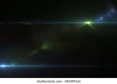 Lens Flare Effect Space 3d Render Stock Illustration 345399086