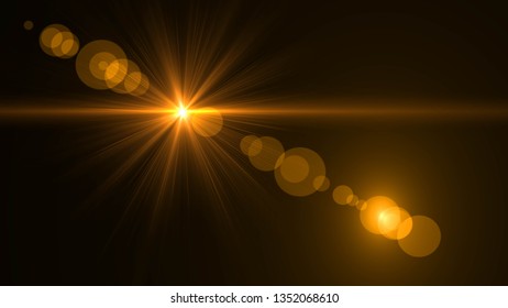 Lens Flare Glow Light Effect On Stock Illustration 1352068610 ...