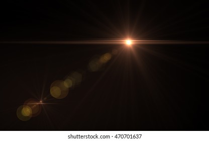 Lens Flare Gold Shine