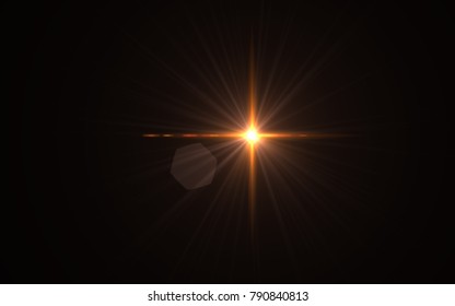 Lens Flare Gold Shine