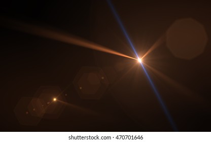 Lens Flare Golden Star Light