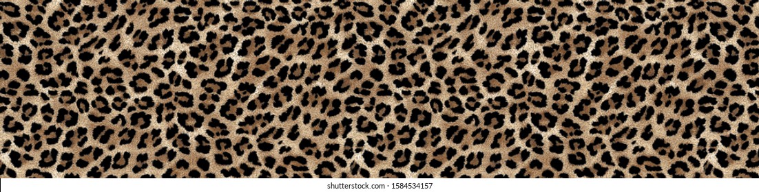 Leopard Backraund Winter  Fabric  Desing 