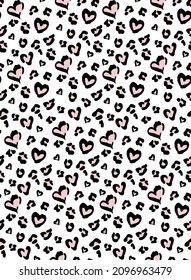 
diseño leopardo con corazón