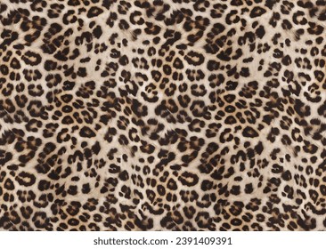 Leopard fur skin seamless pattern