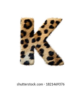 Leopard Fur Texture Uppercase Letter K Stock Illustration 1821469376 ...