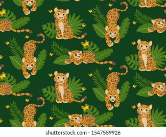 Leopard Jaguar Print Seamless Pattern Textured Stock Vector (Royalty ...
