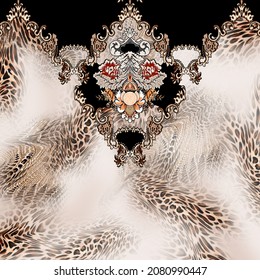 Leopard Skin Baroque Design For Dress 