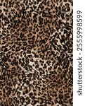  Leopard skin pattern, animal fur seamless design