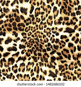 leopard skin texture seamless pattern design