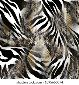 Leopard Snake Design Pattern Animal Print Stock Illustration 1895663074 ...