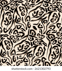 Diseño de patrón de leopardo y cebra, fondo de ilustración, patrón de diseño de leopardo y cebra degradado. Fondo beige 