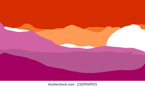 Lesbian flag gradient Color Scheme