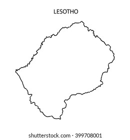 Lesotho Map Outline Stock Illustration 399708001 | Shutterstock