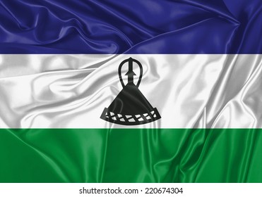 Lesotho Waving Flag