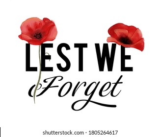 Lest We Forget Remembrance Day Banner Stock Illustration 1805264617 ...