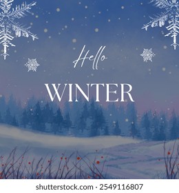 "Let it Snow! Winter's Joyful Surprise".
Welcome Winter.
Hello winter.
 - Powered by Shutterstock