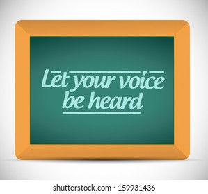 Let Your Voice Be Heard Message Illustration Design Graphic