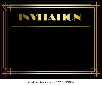 Let's bring the Roaring Twenties back with this elegant yet fun Art Deco -style design! Use it for invitations, place cards, menu card... or brighten up your blog or online shop with a new banner! - Powered by Shutterstock