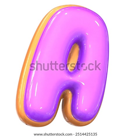 A Letter 3D Render With White Background
