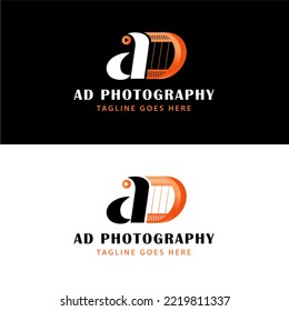 Letter AD Photography Logo Design With Vector Format