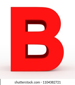 Letter B 3d Clean Red Isolated Stock Illustration 1104382721 ...