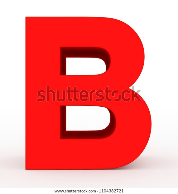 Letter B 3d Clean Red Isolated Stock Illustration 1104382721 | Shutterstock