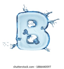 Letter B Blue Water Splash Alphabet Stock Illustration 1886440597 ...