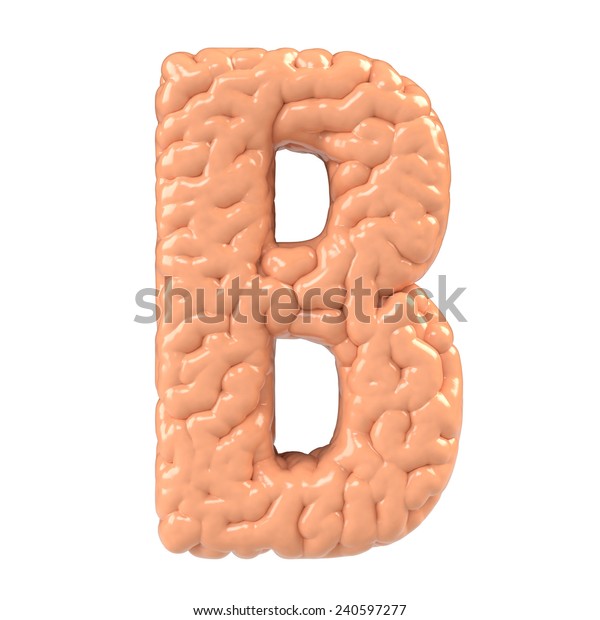 Letter B Brain Alphabet Isolated On Stock Illustration 240597277