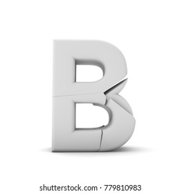 Letter B Broken Cracked Font 3d Stock Illustration 779810983 | Shutterstock