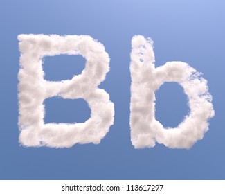 Letter B Cloud Shape Isolated On Stock Illustration 113617297 ...