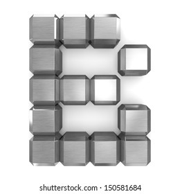 Letter B Cubic Metal Stock Illustration 150581684