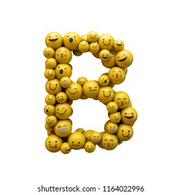 Letter B Emoji Character Font 3d Stock Illustration 1164022996 ...