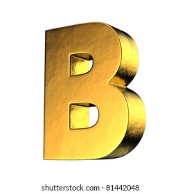 Letter B Gold Solid Alphabet There: стоковая иллюстрация, 81442048 ...