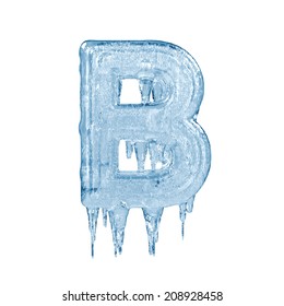 Letter B Ice Font Isolated On: Ilustrações Stock 208928458 | Shutterstock