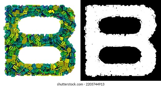 Letter B Made Small Iridescent Letters Stock Illustration 2203744913 ...