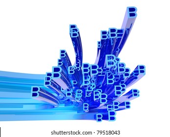 Letter B Optic Fibers Stock Illustration 79518043 | Shutterstock