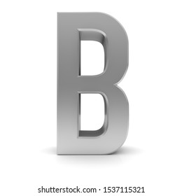 Letter B Silver Alphabet Sign 3d Stock Illustration 1537115321 ...