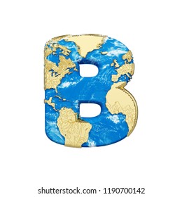 Letter B Textured 3d World Map 库存插图 1182836395 | Shutterstock